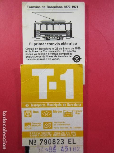 Collectables Transport Tickets: Ref: COL_RESISTIVA - COL_RES_T1 - 1985 - NARANJA - SIN PRECIO - TARIFA VIGENTE