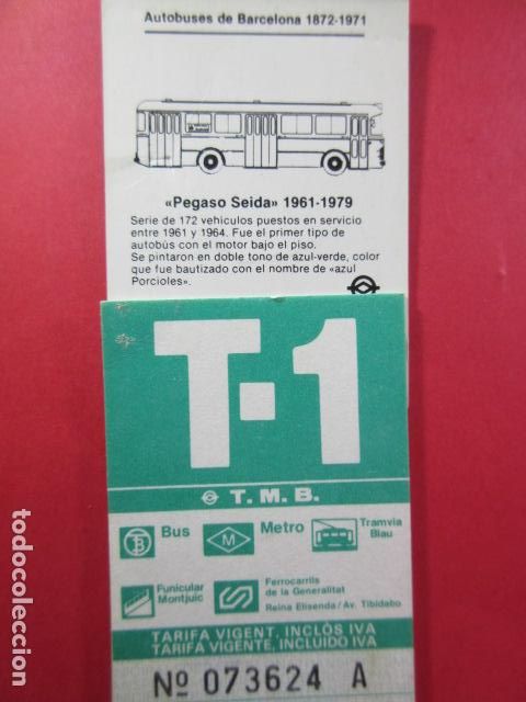 Collectables Transport Tickets: Ref: COL_RESISTIVA - COL_RES_T1 - 1987 - VERDE - SIN PRECIO TMB - TARIFA VIGENTE