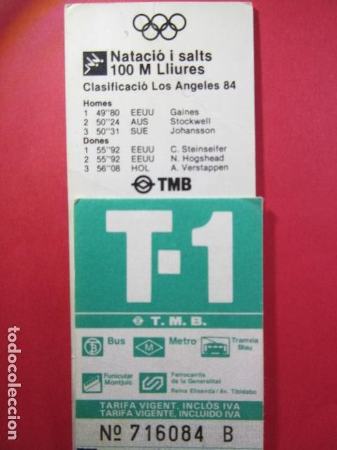 Collectables Transport Tickets: Ref: COL_RESISTIVA - COL_RES_T1 - 1987 - VERDE - SIN PRECIO TMB - TARIFA VIGENTE