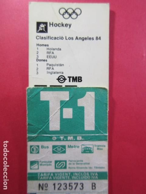 Collectables Transport Tickets: Ref: COL_RESISTIVA - COL_RES_T1 - 1987 - VERDE - SIN PRECIO TMB - TARIFA VIGENTE