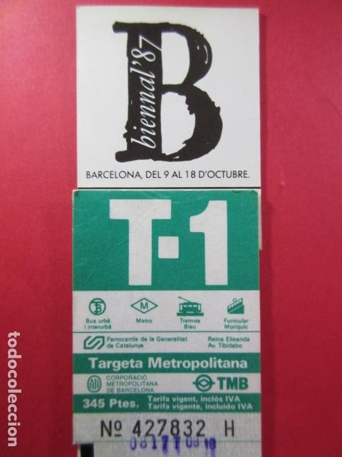 Collectionnisme Billets de transport: Ref: COL_RESISTIVA - COL_RES_T1 - 1987 -1988 - VERDE - 345 PESETAS -