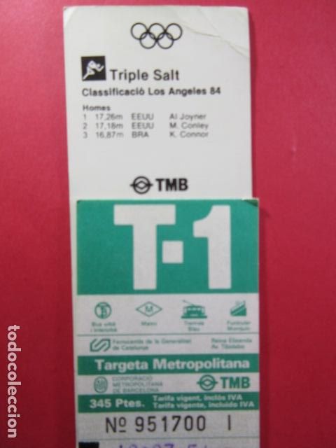 Collectables Transport Tickets: Ref: COL_RESISTIVA - COL_RES_T1 - 1987 -1988 - VERDE - 345 PESETAS -