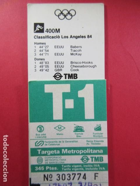 Collectables Transport Tickets: Ref: COL_RESISTIVA - COL_RES_T1 - 1987 -1988 - VERDE - 345 PESETAS -