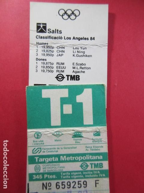 Collectables Transport Tickets: Ref: COL_RESISTIVA - COL_RES_T1 - 1987 -1988 - VERDE - 345 PESETAS -