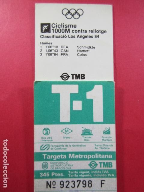Collectables Transport Tickets: Ref: COL_RESISTIVA - COL_RES_T1 - 1987 -1988 - VERDE - 345 PESETAS -