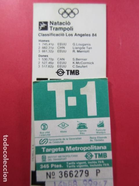 Collectables Transport Tickets: Ref: COL_RESISTIVA - COL_RES_T1 - 1987 -1988 - VERDE - 345 PESETAS -