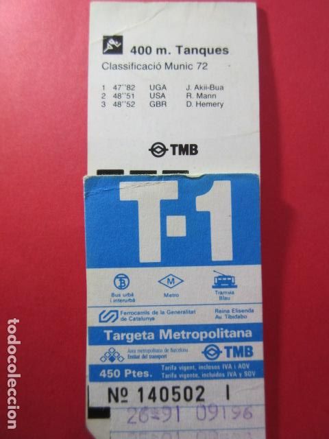 Colecionismos Bilhetes de Transporte: TARJETA RESISTIVA - Ref: COL_RESISTIVA - COL_RES_T1 - 1991 - AZUL - 450 PESETAS