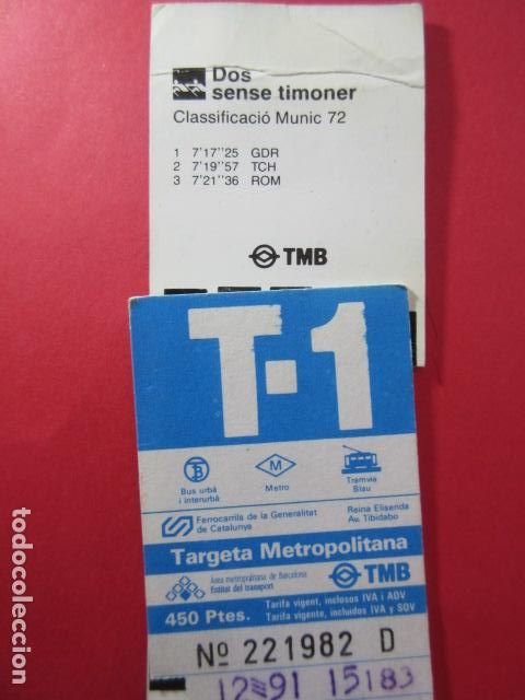 Colecionismos Bilhetes de Transporte: TARJETA RESISTIVA - Ref: COL_RESISTIVA - COL_RES_T1 - 1991 - AZUL - 450 PESETAS