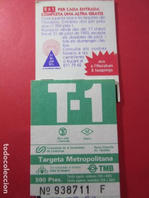 Colecionismos Bilhetes de Transporte: TARJETA RESISTIVA - Ref: COL_RESISTIVA - COL_RES_T1 - 1993 - VERDE - 590 PESETAS