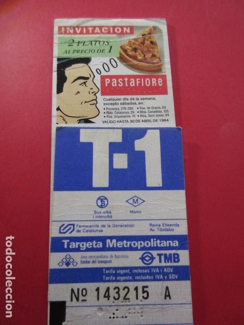 Colecionismos Bilhetes de Transporte: TARJETA RESISTIVA - Ref: COL_RESISTIVA - COL_RES_T1 - 1994 - AZUL - SIN PRECIO - TARIFA VIGENTE