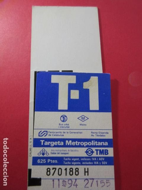 Colecionismos Bilhetes de Transporte: TARJETA RESISTIVA - Ref: COL_RESISTIVA - COL_RES_T1 - 1994 - AZUL - 625 PESETAS - LETRA SERIE NEGRA