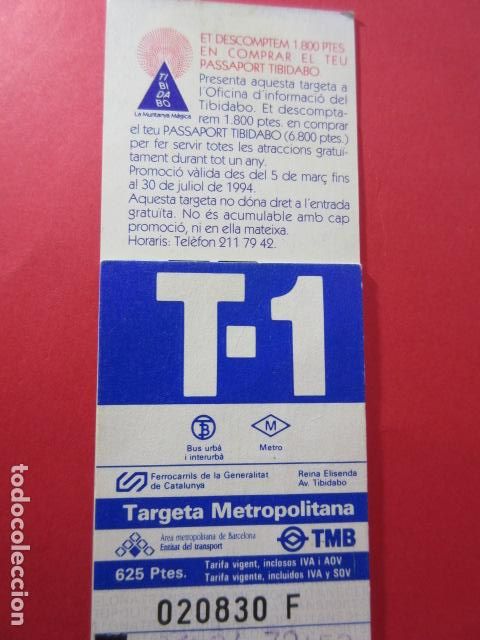 Colecionismos Bilhetes de Transporte: TARJETA RESISTIVA - Ref: COL_RESISTIVA - COL_RES_T1 - 1994 - AZUL - 625 PESETAS - LETRA SERIE NEGRA