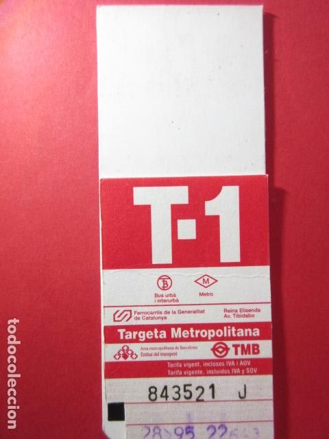 Colecionismos Bilhetes de Transporte: TARJETA RESISTIVA - Ref: COL_RESISTIVA - COL_RES_T1 - 1995 - ROJA - SIN PRECIO - TARIFA VIGENTE