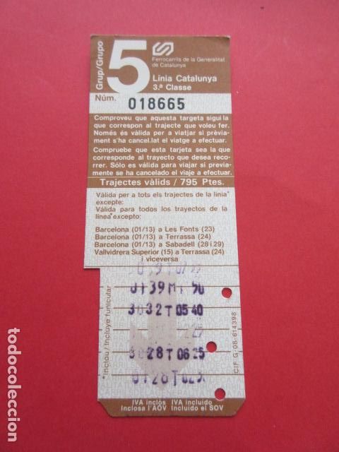 Collectables Transport Tickets: TARJETA RESISTIVA - Ref: COL_RESISTIVA - COL_RES_FGC - FERROCARRILES GENERALITAT VER FOTO TODAS DIFE