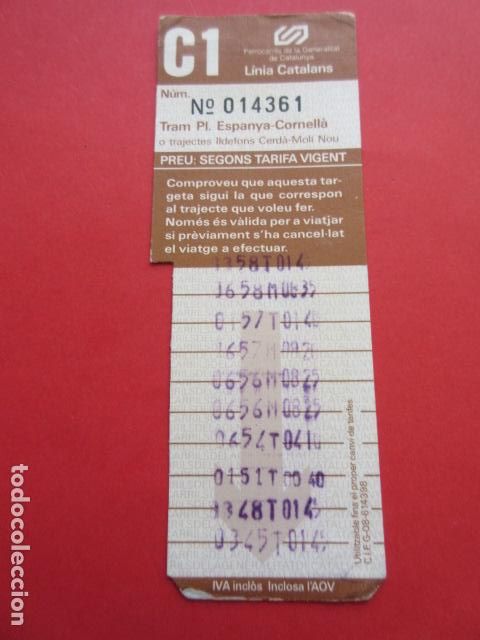 Collectables Transport Tickets: TARJETA RESISTIVA - Ref: COL_RESISTIVA - COL_RES_FGC - FERROCARRILES GENERALITAT VER FOTO TODAS DIFE