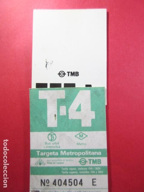 Collectables Transport Tickets: TARJETA RESISTIVA - Ref: COL_RESISTIVA - COL_RES_T4 - 1993 - VERDE - SIN PRECIO - TARIFA VIGENTE