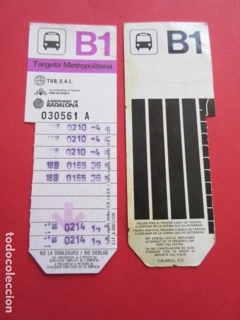 Sammeln von Fahrkarten: TARJETA RESISTIVA - Ref: COL_RESISTIVA - COL_RES_ARBCN - B1 TUBSAL BADALONA - VER DIFERENCIAS