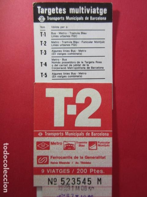 Collectables Transport Tickets: TARJETA RESISTIVA - Ref: COL_RESISTIVA - COL_RES_T2 - 1984/85 - 200 PESETAS - 9 VIAJES