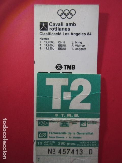 Collectionnisme Billets de transport: TARJETA RESISTIVA - Ref: COL_RESISTIVA - COL_RES_T2 - 1987/88 - VERDE - 290 PESETAS TMB - 10 VIAJES