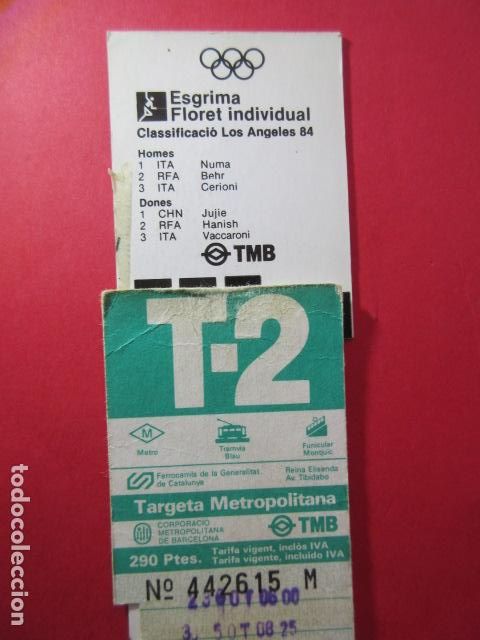 Collectionnisme Billets de transport: TARJETA RESISTIVA - Ref: COL_RESISTIVA - COL_RES_T2 - 1987/88 - VERDE - 290 PSESTAS TMB -