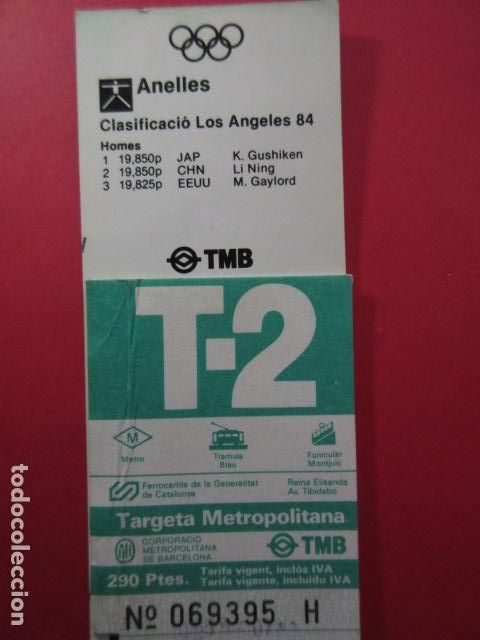 Collectionnisme Billets de transport: TARJETA RESISTIVA - Ref: COL_RESISTIVA - COL_RES_T2 - 1987/88 - VERDE - 290 PSESTAS TMB -