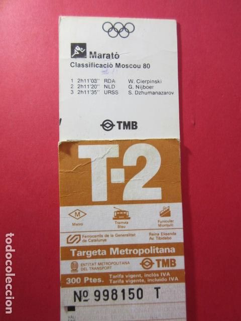 Colecionismos Bilhetes de Transporte: TARJETA RESISTIVA - Ref: COL_RESISTIVA - COL_RES_T2 - 1988/89 - MARRON - 300 PSESTAS -