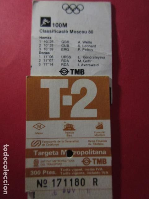Coleccionismo billetes de transporte: TARJETA RESISTIVA - Ref: COL_RESISTIVA - COL_RES_T2 - 1988/89 - MARRON - 300 PSESTAS -