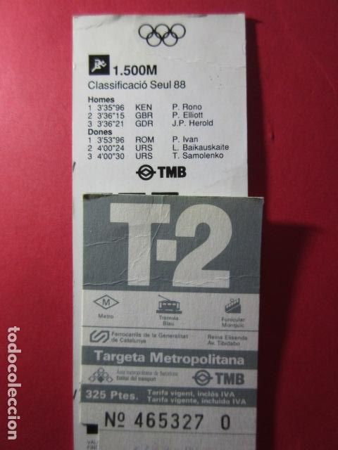 Coleccionismo billetes de transporte: TARJETA RESISTIVA - Ref: COL_RESISTIVA - COL_RES_T2 - 1989/90 - GRIS - 325 PESETAS
