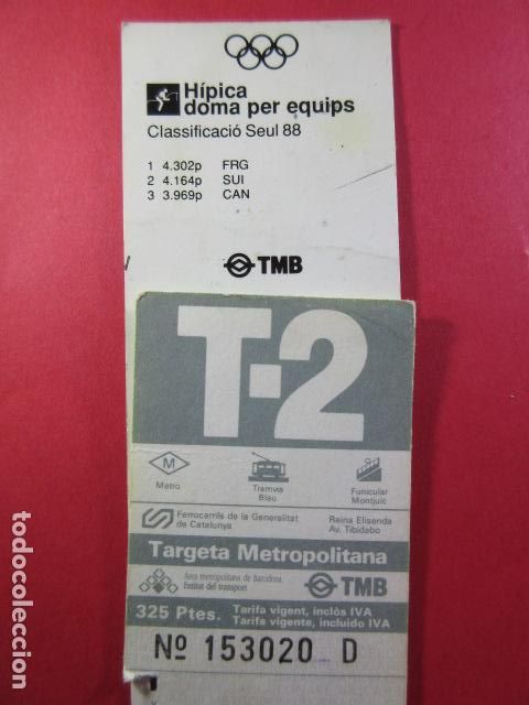 Colecionismos Bilhetes de Transporte: TARJETA RESISTIVA - Ref: COL_RESISTIVA - COL_RES_T2 - 1989/90 - GRIS - 325 PESETAS