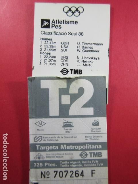 Colecionismos Bilhetes de Transporte: TARJETA RESISTIVA - Ref: COL_RESISTIVA - COL_RES_T2 - 1989/90 - GRIS - 325 PESETAS