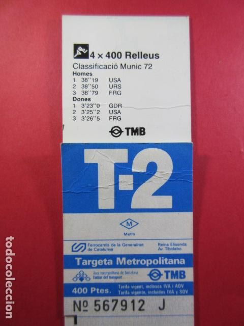 Coleccionismo billetes de transporte: TARJETA RESISTIVA - Ref: COL_RESISTIVA - COL_RES_T2 - 1991/92 - AZUL - 400 PESETAS