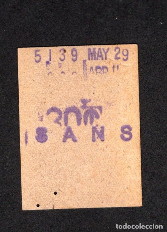 Collectables Transport Tickets: BILLETE DEL FERROCARRIL METROPOLITANO TRANSVERSAL DE BARCELONA ESTACION SANS