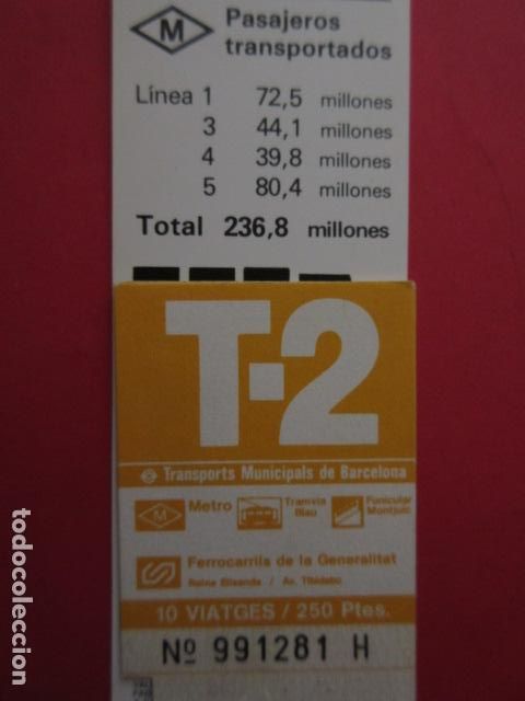 Collectables Transport Tickets: TARJETA RESISTIVA - Ref: COL_RESISTIVA - COL_RES_T2 - 1985/86 - AMARILLA - 250 PESETAS - 10 VIAJES