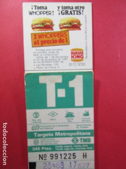 Collectables Transport Tickets: Ref: COL_RESISTIVA - COL_RES_T1 - 1987 -1988 - VERDE - 345 PESETAS -
