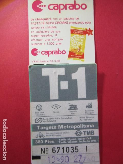 Collectables Transport Tickets: Ref: COL_RESISTIVA - COL_RES_T1 - 1990 - GRIS - 380 PESETAS
