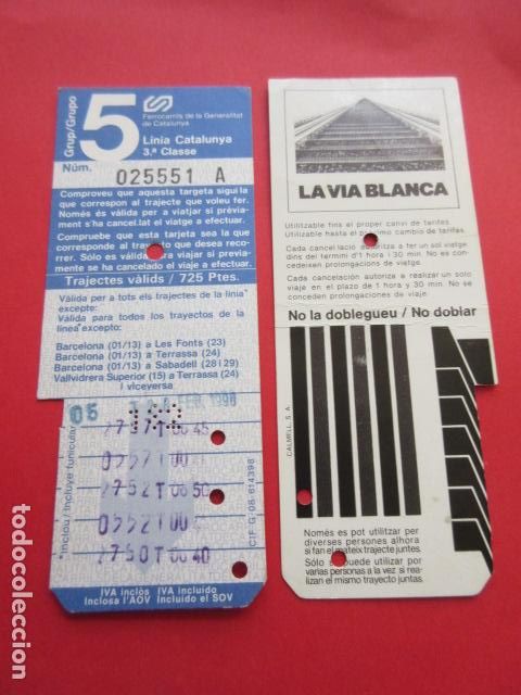Collectables Transport Tickets: TARJETA RESISTIVA - Ref: COL_RESISTIVA - COL_RES_FGC - FERROCARRILES GENERALITAT VER FOTO TODAS DIFE