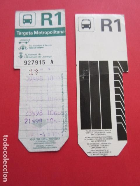 Sammeln von Fahrkarten: TARJETA RESISTIVA - Ref: COL_RESISTIVA - COL_RES_ARBCN - R1 ROSAMBUS HOSPITALET - VER DIFERENCIAS