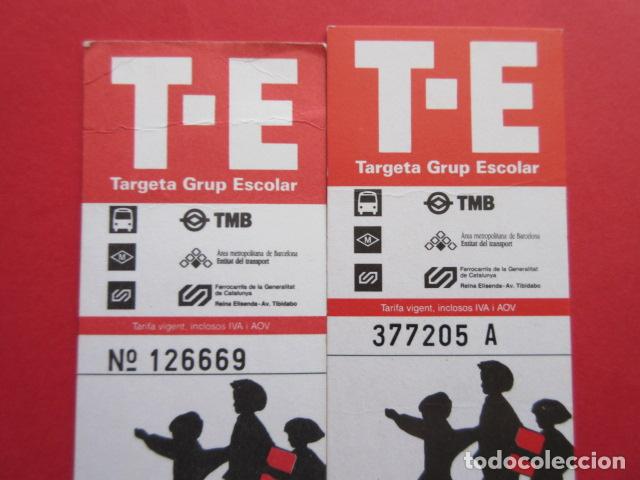 Sammeln von Fahrkarten: TARJETA RESISTIVA - Ref: COL_RESISTIVA - COL_RES_RR - 2 TARJETA T-E // SERIE SIN LETRA Y CON LETRA