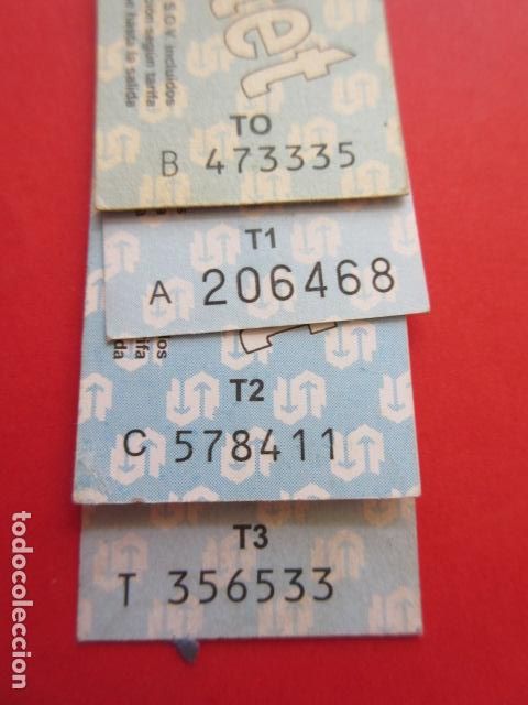 Collectables Transport Tickets: LOTE 4 BILLETE DE MADRID BONOTET T0 -T1 -T2- T3