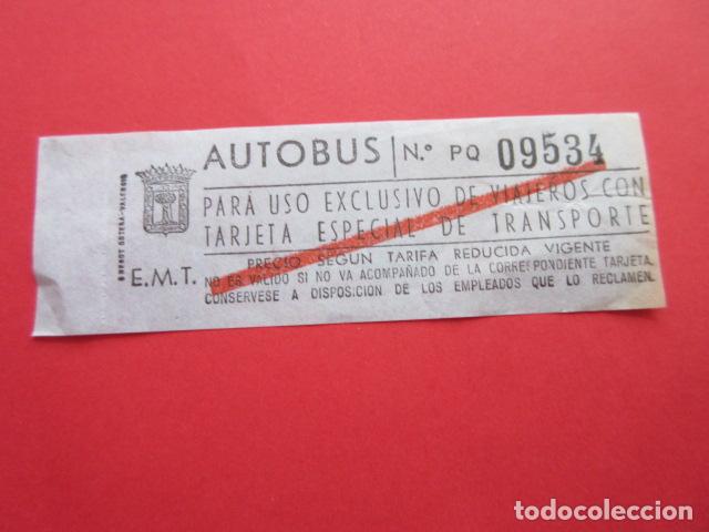 Collectables Transport Tickets: 1 BILLETE EMT DE MADRID VER IMAGEN