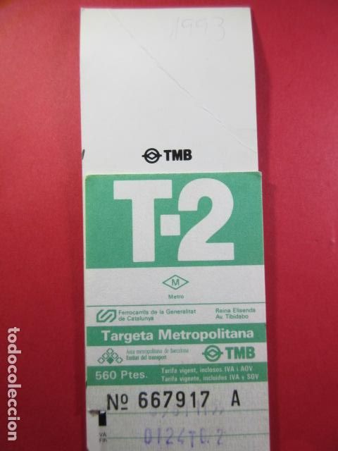 Collectionnisme Billets de transport: TARJETA RESISTIVA - Ref: COL_RESISTIVA - COL_RES_T2 - 1993 - VERDE - 560 PESETAS