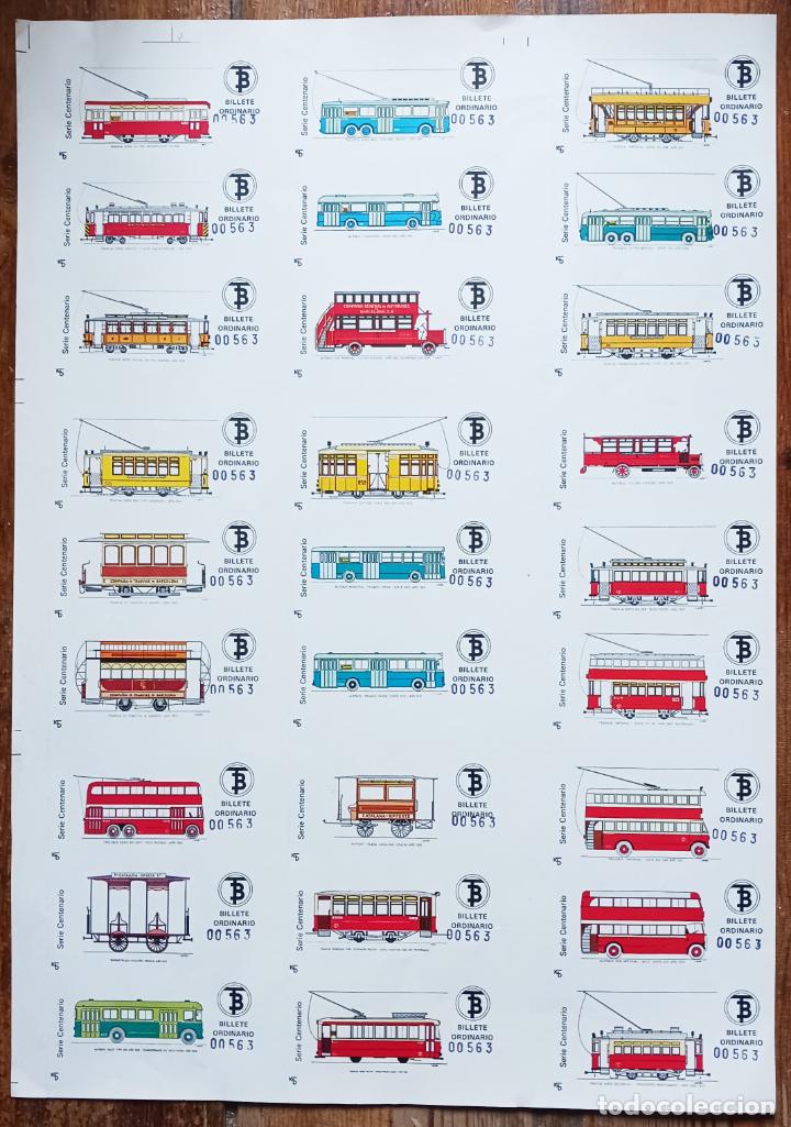 Colecionismos Bilhetes de Transporte: Lamina de tranvias, billetes y folleto. Festa del Transport a Barcelona. 1967 .Vell i Bell