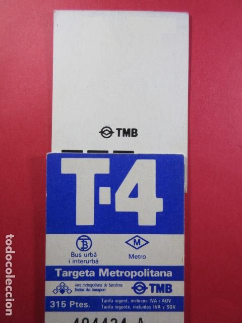 Collectionnisme Billets de transport: TARJETA RESISTIVA - Ref: COL_RESISTIVA - COL_RES_T4 - 1994 - AZUL - SIN PRECIO - TAR.VIG - CALMELL
