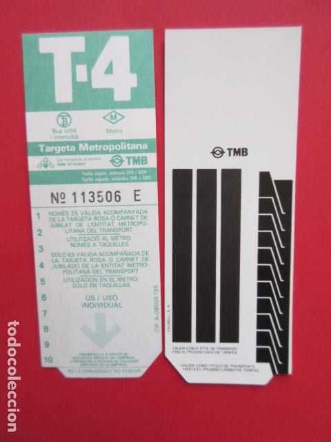 Sammeln von Fahrkarten: TARJETA RESISTIVA - Ref: COL_RESISTIVA - COL_RES_RR - 1 TARJETA //OJO SIN USAR// VER FOTOS