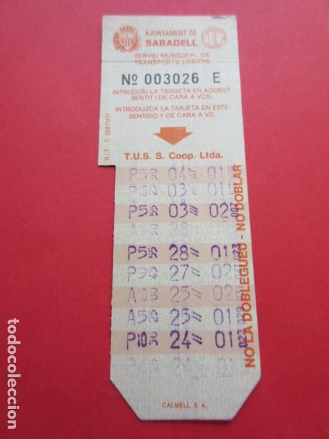 Sammeln von Fahrkarten: TARJETA RESISTIVA - Ref: COL_RESISTIVA - COL_RES_ARBCN - SABADELL -