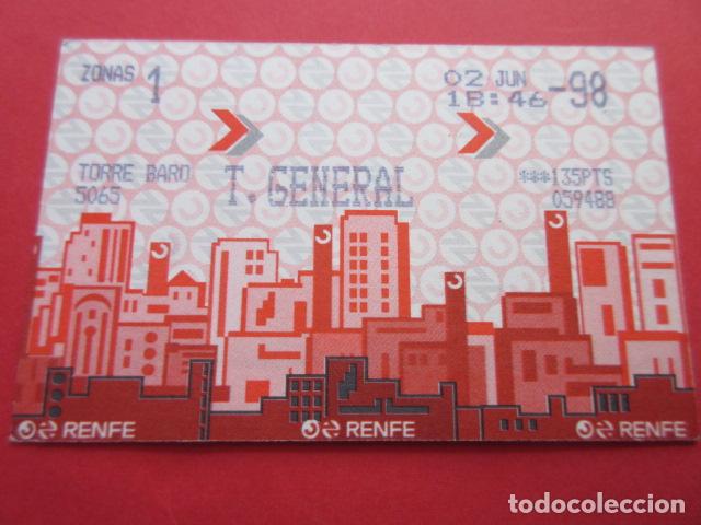 Collectables Transport Tickets: TARJETA RENFE - Ref: COL_RENFE_CERCANIAS - ESTACION TORRE BARO - T. GENERAL