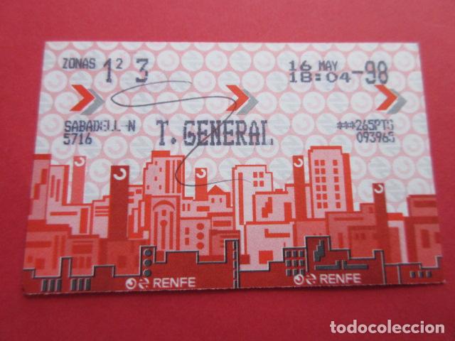Collectables Transport Tickets: TARJETA RENFE - Ref: COL_RENFE_CERCANIAS - ESTACION SABADELL N - T. GENERAL