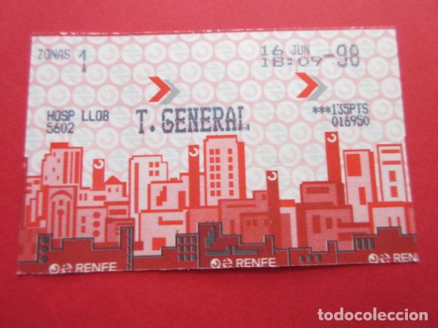 Collectables Transport Tickets: TARJETA RENFE - Ref: COL_RENFE_CERCANIAS - ESTACION HOSP LLOB HOSPITALET LLOBREGAT - T. GENERAL