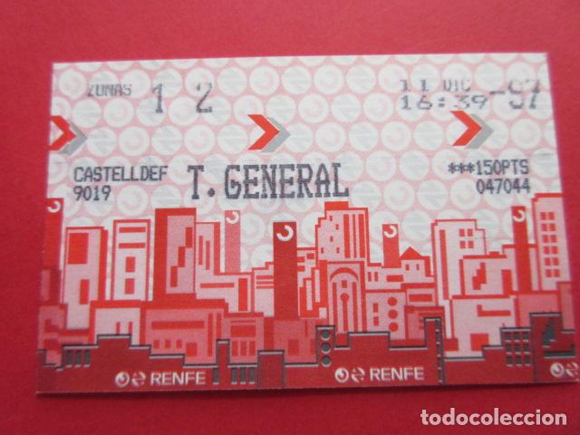 Colecionismos Bilhetes de Transporte: TARJETA RENFE - Ref: COL_RENFE_CERCANIAS - ESTACION CASTELDEF CASTELLDEFELS - T. GENERAL