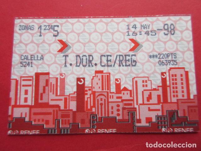 Colecionismos Bilhetes de Transporte: TARJETA RENFE - Ref: COL_RENFE_CERCANIAS - ESTACION CALELLA - T. DORM. CE/REG